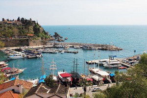 View on Antalya marina in Turkey