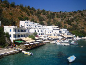 View on Crete marina