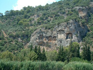Thombs in the cliff of EKINCIK