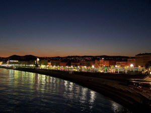 View on NICE at night