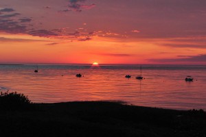 Sun set in Chatham Bay