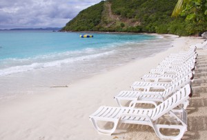 Line of Lounge Chairs At Jost Van Dyke