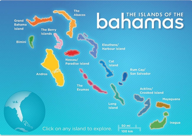 bahamas cruise map