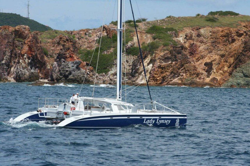 trimaran in rough seas