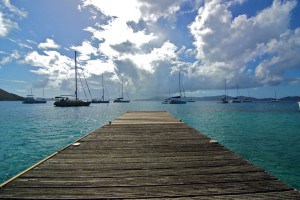Boats on the water in Jost Van Dyke