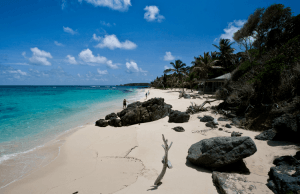 Beach on Mustique Island
