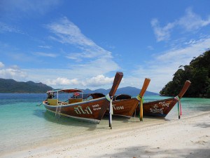 Boats on the beach in Thailand