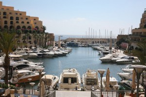 Yachts in a marina