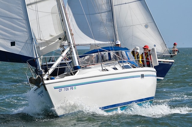 Sailors on a boat