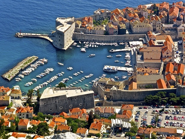 View on Dubrovnik port