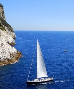 Sailing boat on the water
