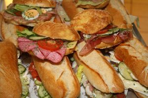 Sandwiches with charcuterie in Florence