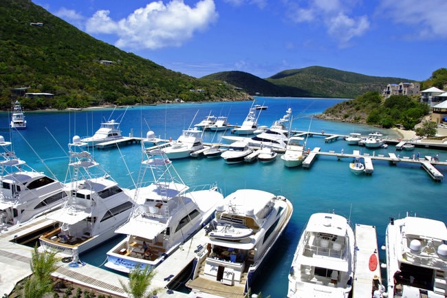 Marina in the BVI