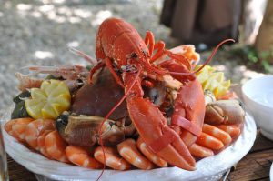 Seafood on a plate