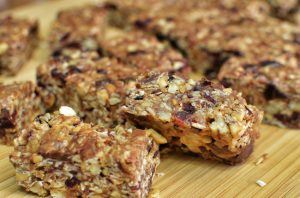 Granola bars on a plate