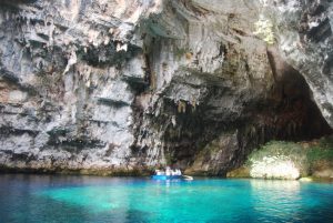 Dinghy in Papanikolis cave