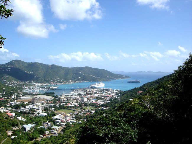 View on Road Town in Tortola