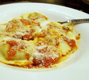 Ravioli on a plate