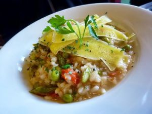 Risotto on a plate