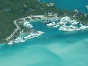 Boats in Marina Cay