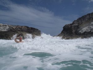 Natural pool in Compass Cay