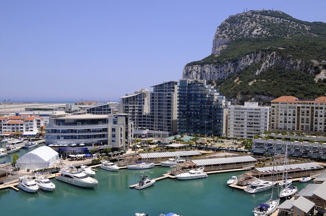 View on a port in Europe