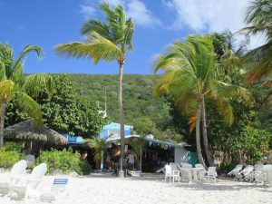 Restaurant on the beach in Tortola