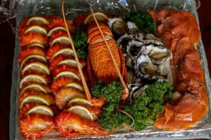 Plate of seafood