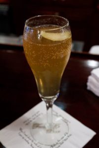French 75 Drink on a map