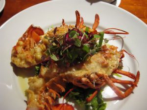 Lobster with salad