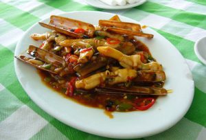 Food on a plate in Ticket restautrant