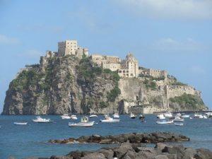 Boat on the water in Ischia