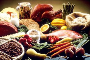 Many sorts of foods