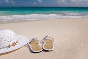 Flipflops on a beach