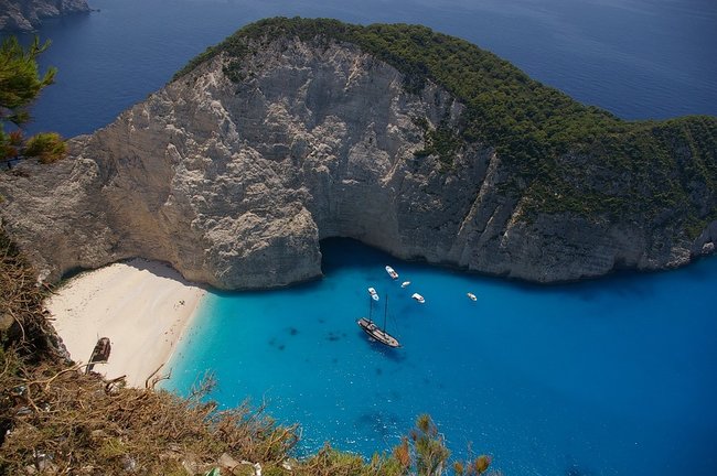 View on a coat in Greece