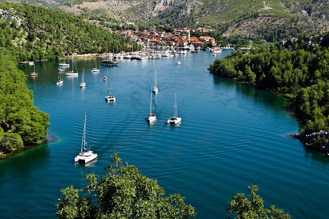 Boats on the water in Croatia