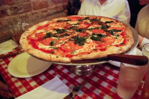 Pizza on a table