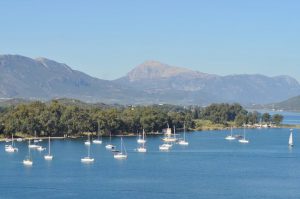 Boats in Poros in the Cyclades