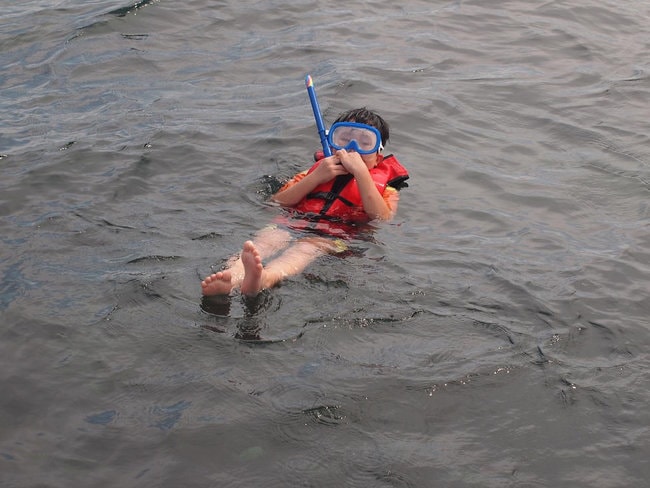 Snorkeling with life jacket