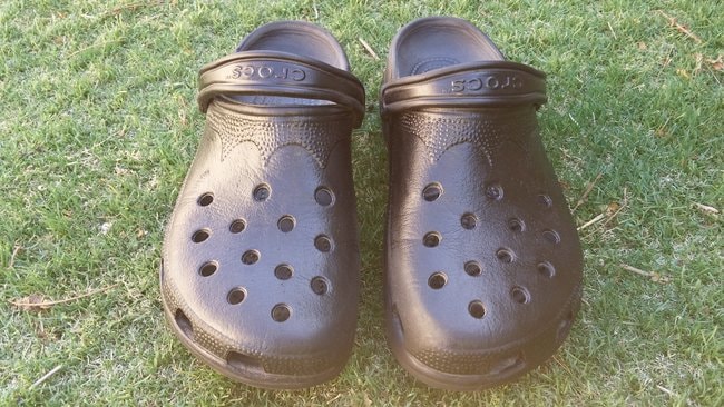 Classic black Crocs