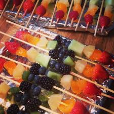 Rainbow Fruit Kabobs snack for boating
