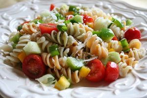 Pasta salad snack for boating