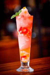 Cherry Bourbon Slush Summer Cocktail