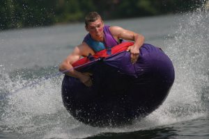Pulling a tube behind a boat