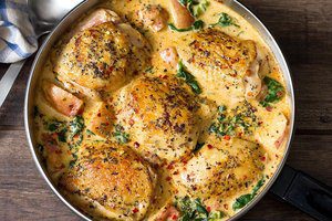 Creamed Spinach Chicken boating recipe