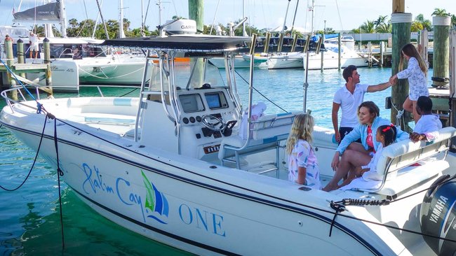 Boat tour at Palm Cay marina