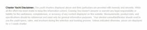 Yacht Charter Disclaimer