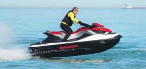 Jet skin on crewed yacht charter