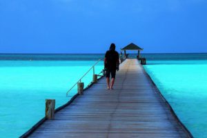 Maldive in Indian Ocean beach