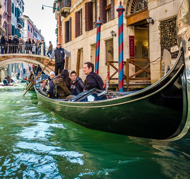 Gondola ride in Venice